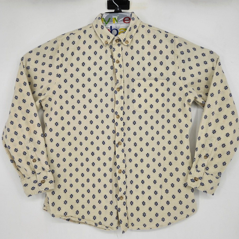 Marine Layer Shirt Mens Medium Marge Aztec Button Down Long Sleeve Casual